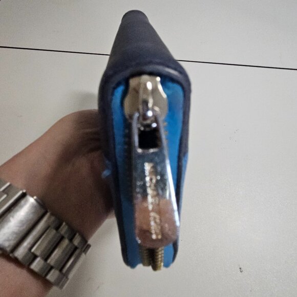 Michael Kors Saffiano Leather Zippy Wallet - Two Tone Blue - Picture 9 of 13